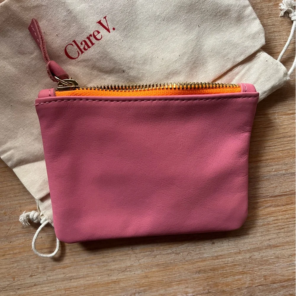 Petal Clare V Coin Clutch w orange zipper - Picture 3 of 4